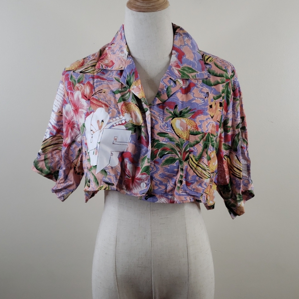 LF The Brand Cropped Hawaiian Shirt